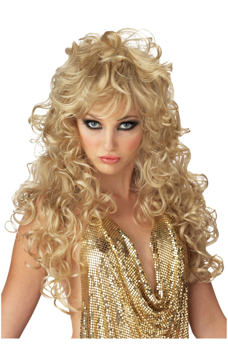 Womens Seduction Curly Blonde Wig