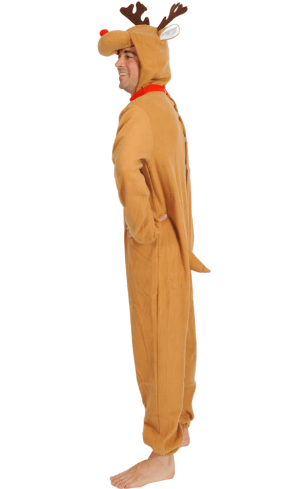 Adult Red Nose Christmas Reindeer Costume
