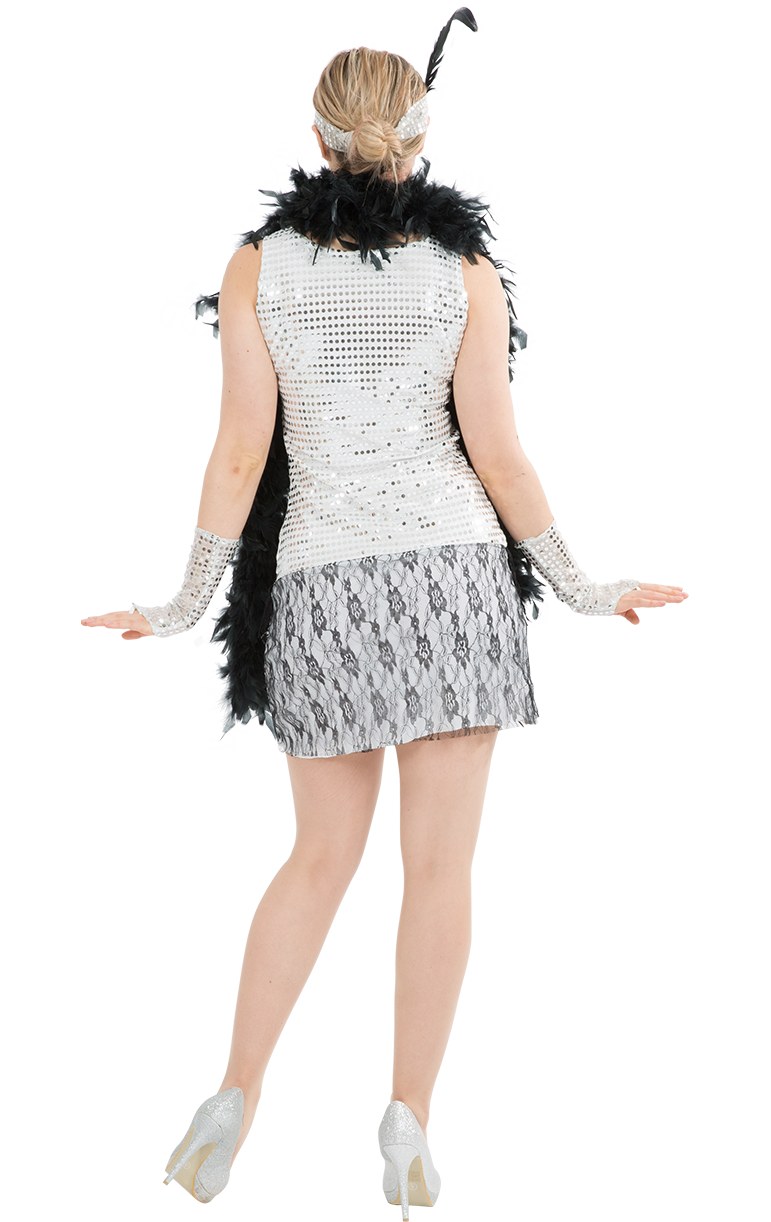 Adult Silver Flapper Costume