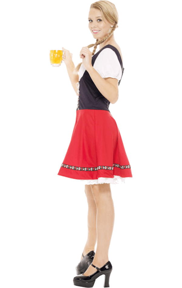 Womens Red Oktoberfest Bavarian Costume