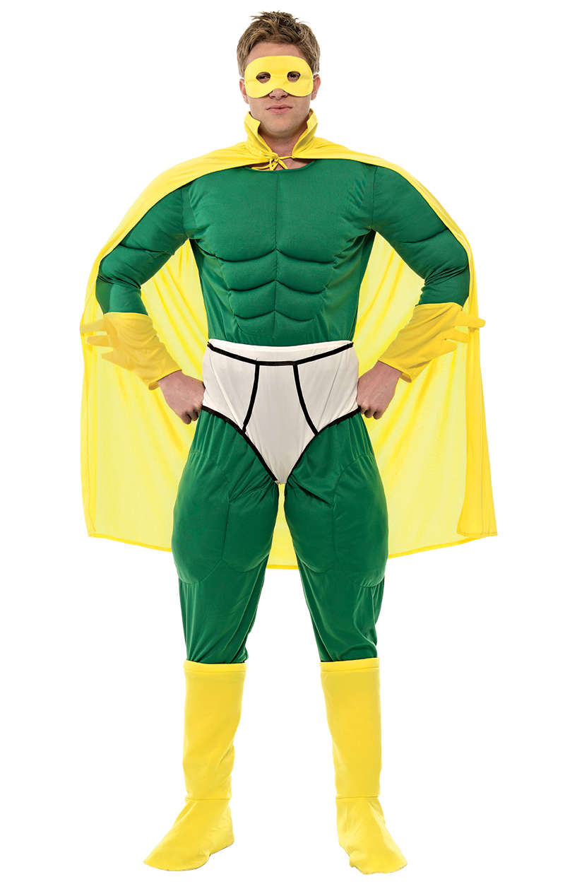 Adult Captain Y-Fronts Superhero Costume