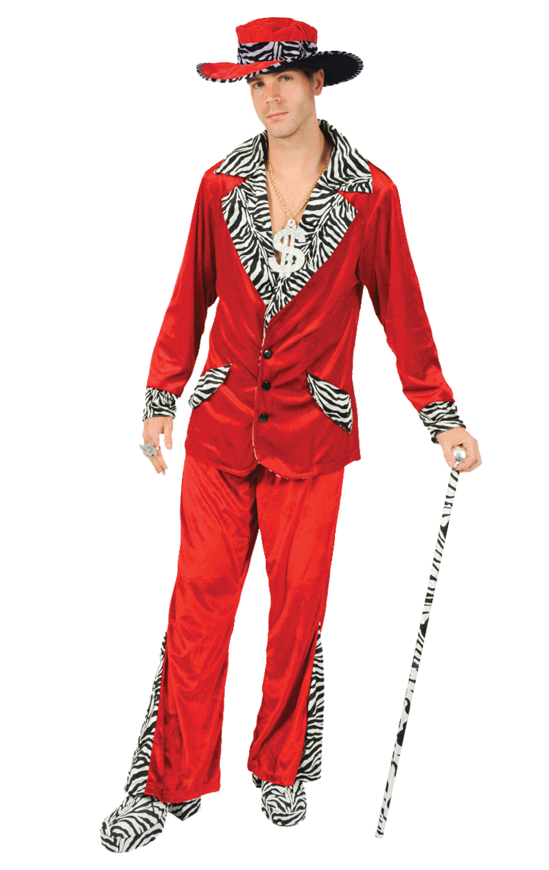Adult Red Pimp Costume