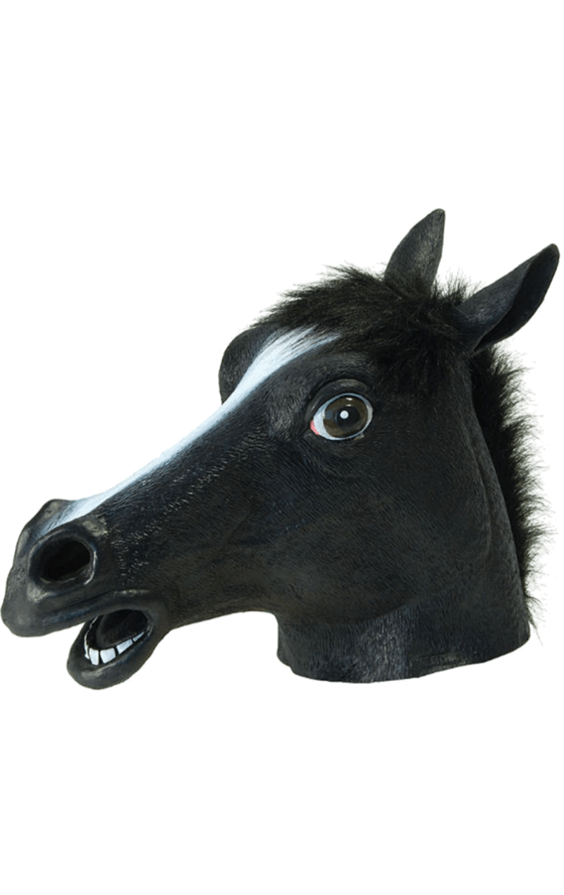 Adult Black Beauty Horse Facepiece