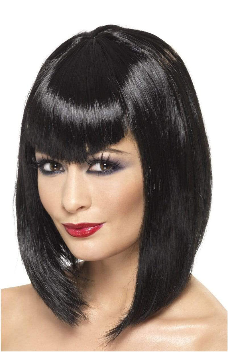 Womens Black Bob Vampire Wig