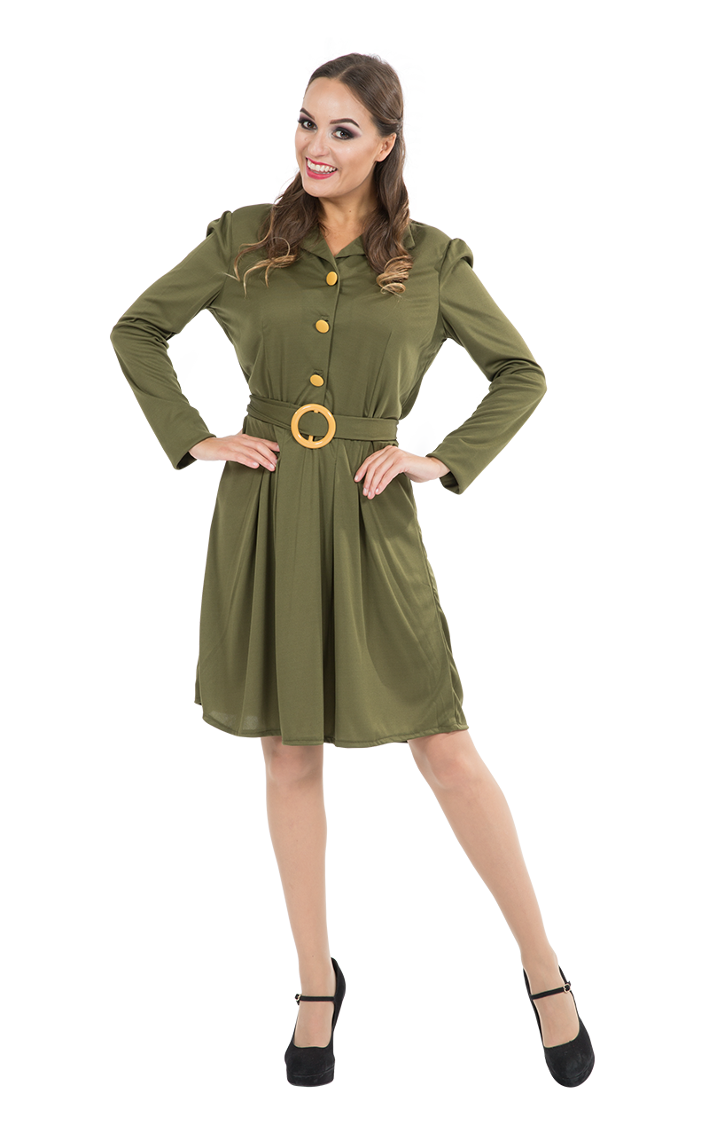 Adult WW2 1940s Military Dress