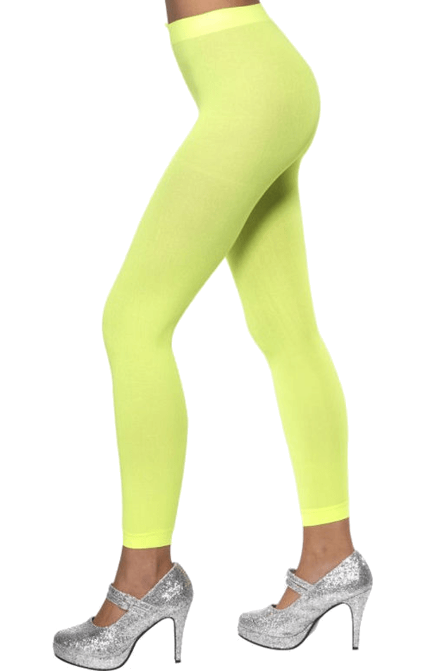 Neon Green Footless Tights