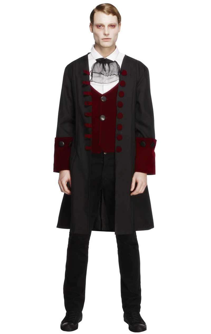 Mens Classic Vampire Fancy Dress Costume