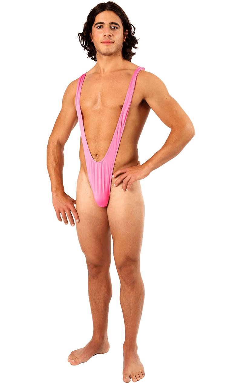 Pink Borat Mankini Thong Swimsuit