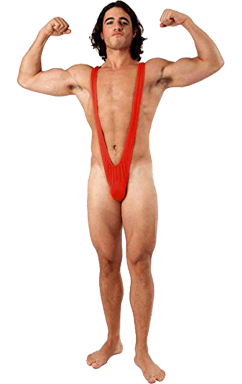 Red Borat Mankini Thong Swimsuit