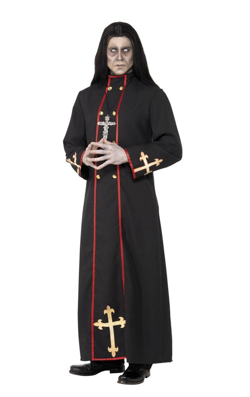 Mens Minister of Death Halloween Priest Costume