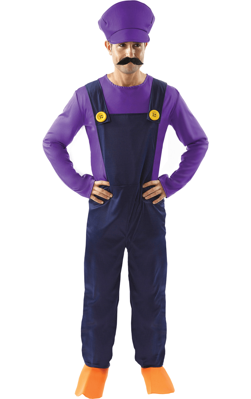 Adult Waluigi Super Mario Costume