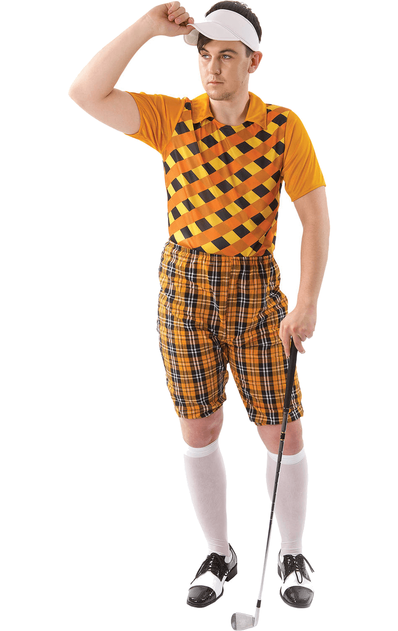 Mens Orange Pub Golf Costume
