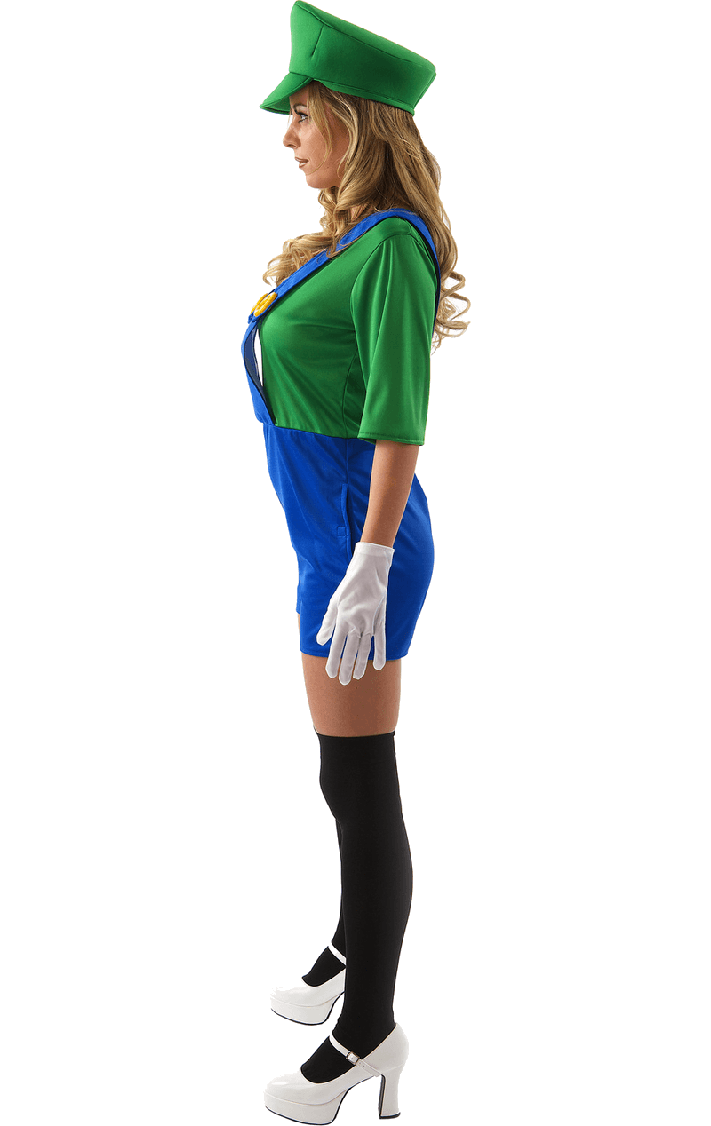 Womens Luigi Super Mario Costume