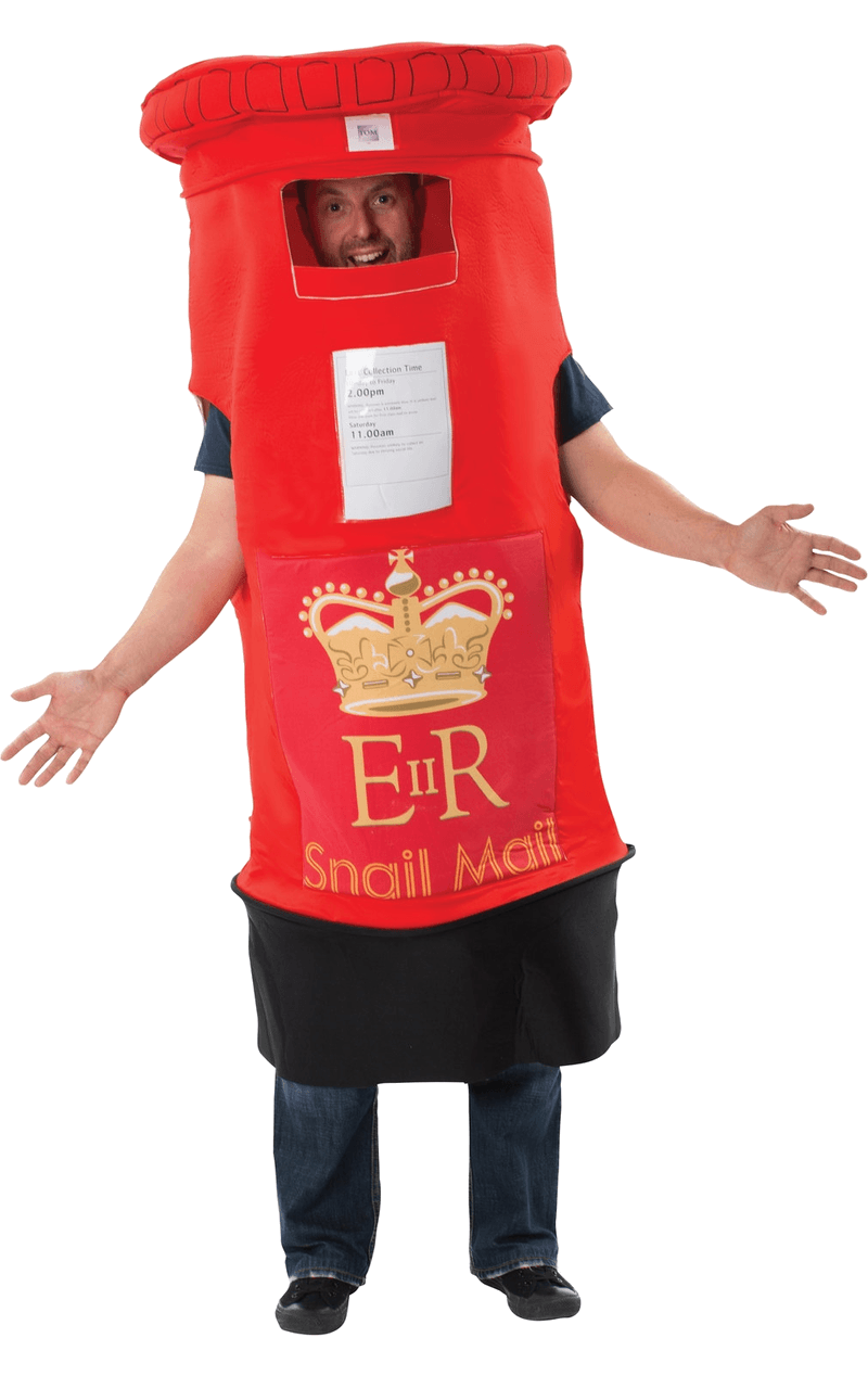 Adult Postbox Fancy Dress Costume