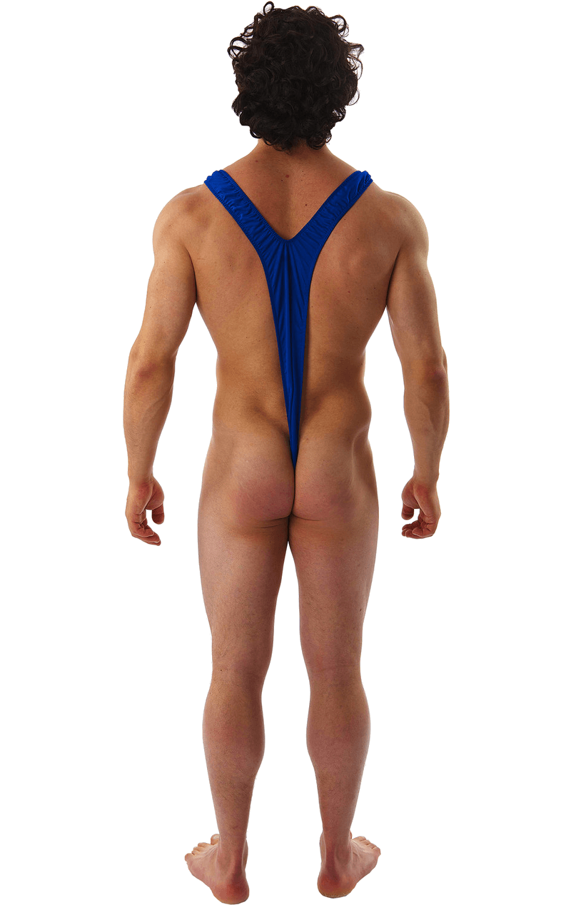Blue Borat Mankini Thong Swimsuit