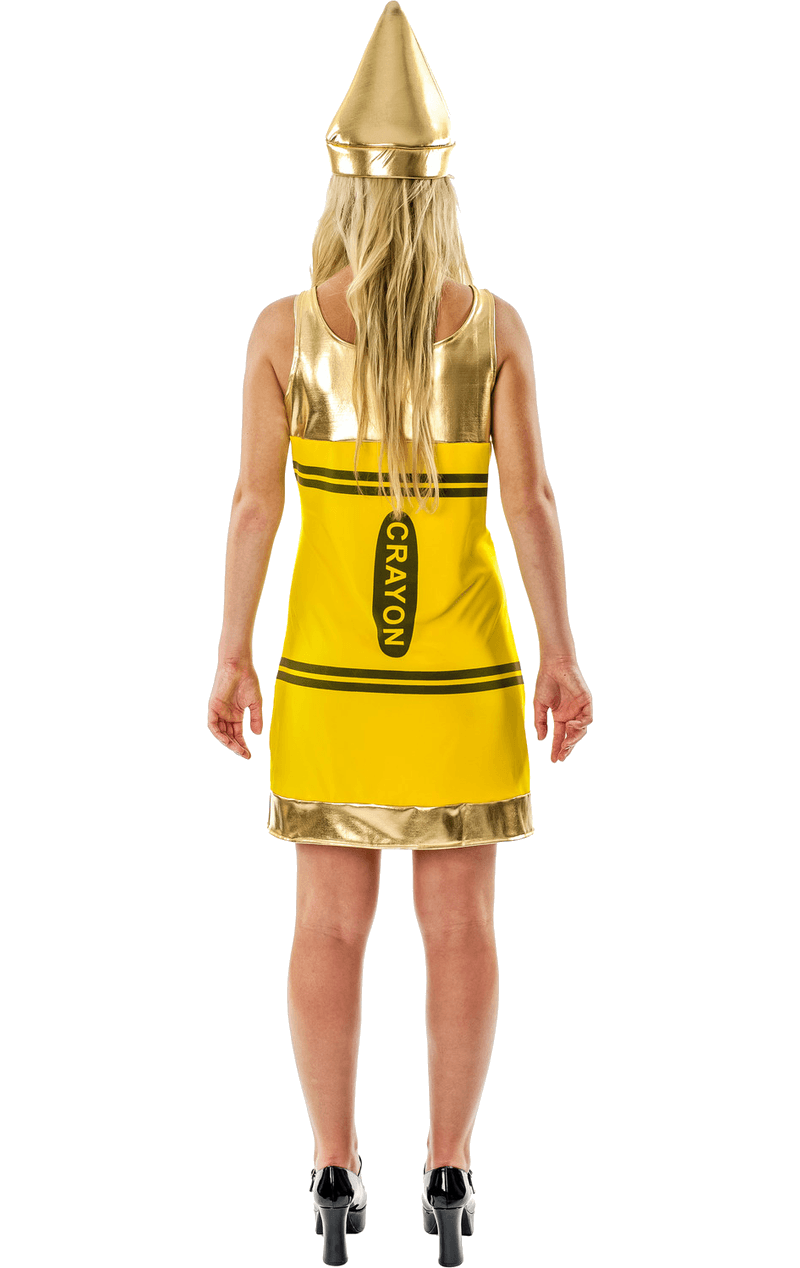 Womens Yellow Crayon Costume