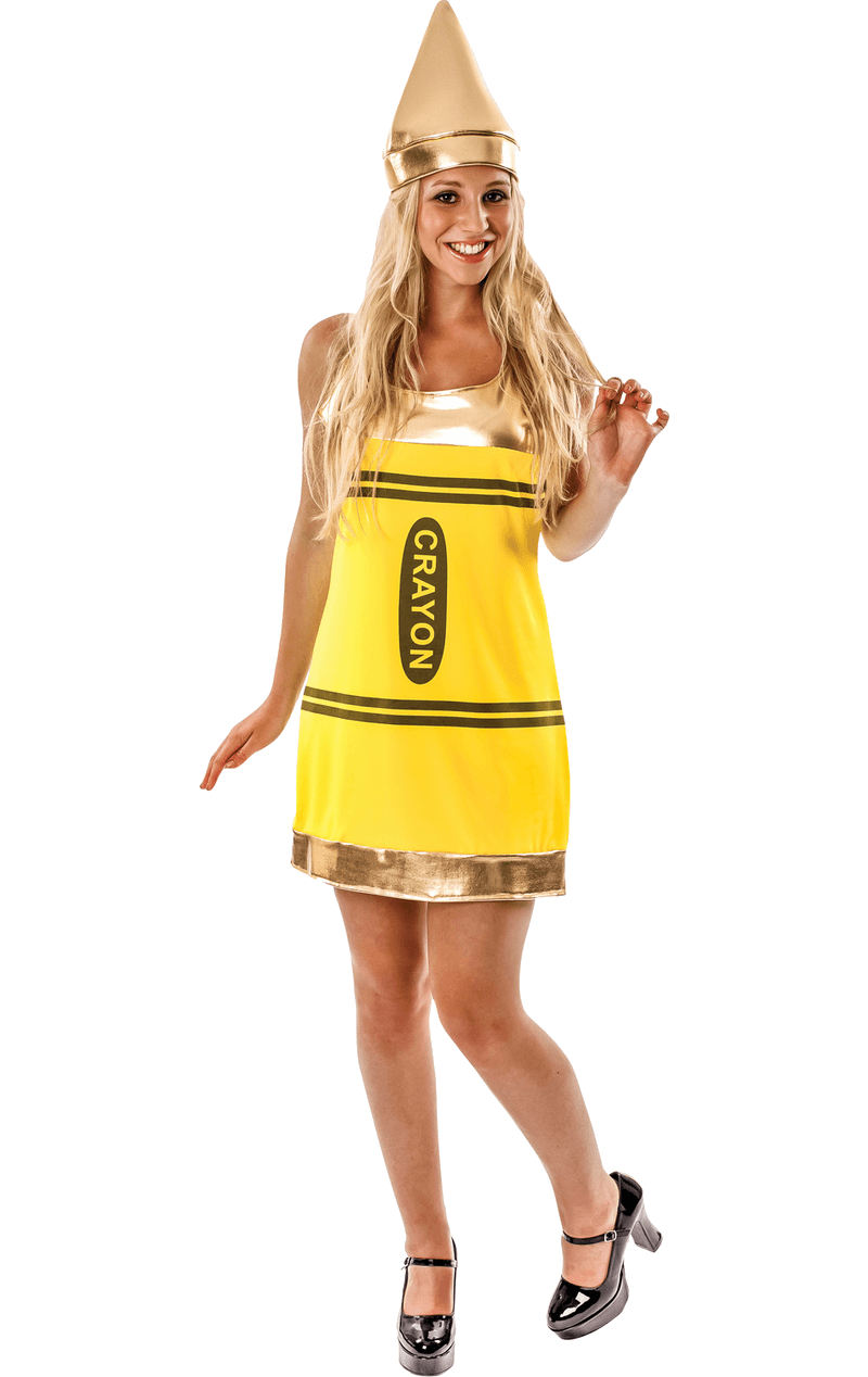 Womens Yellow Crayon Costume