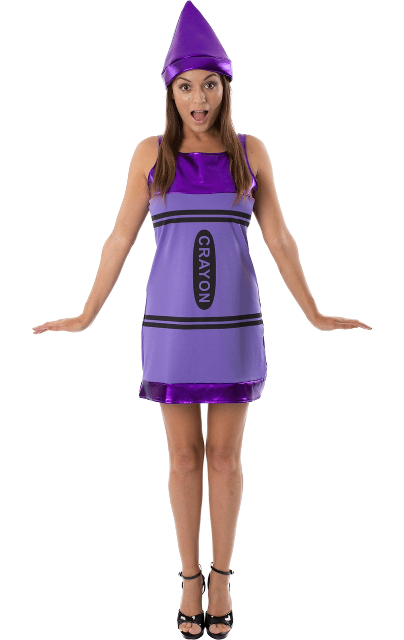 Womens Purple Crayon Costume