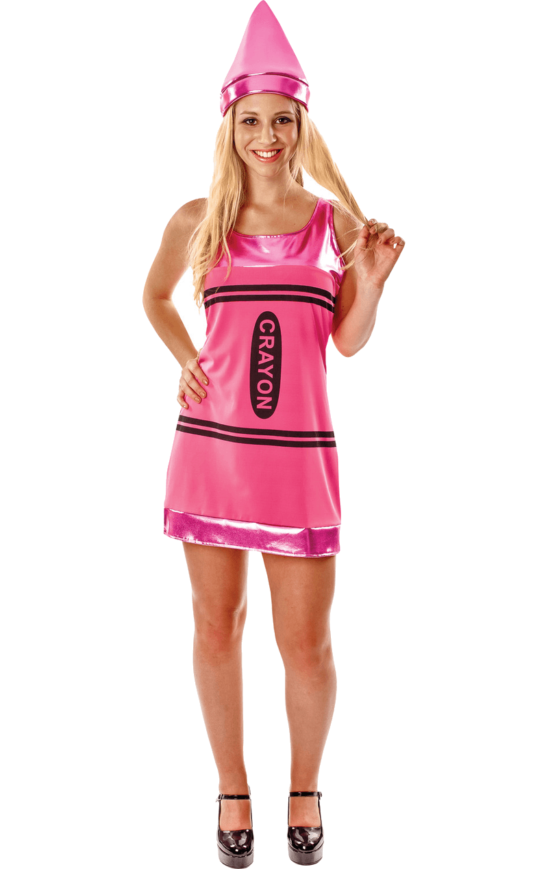 Womens Pink Crayon Costume