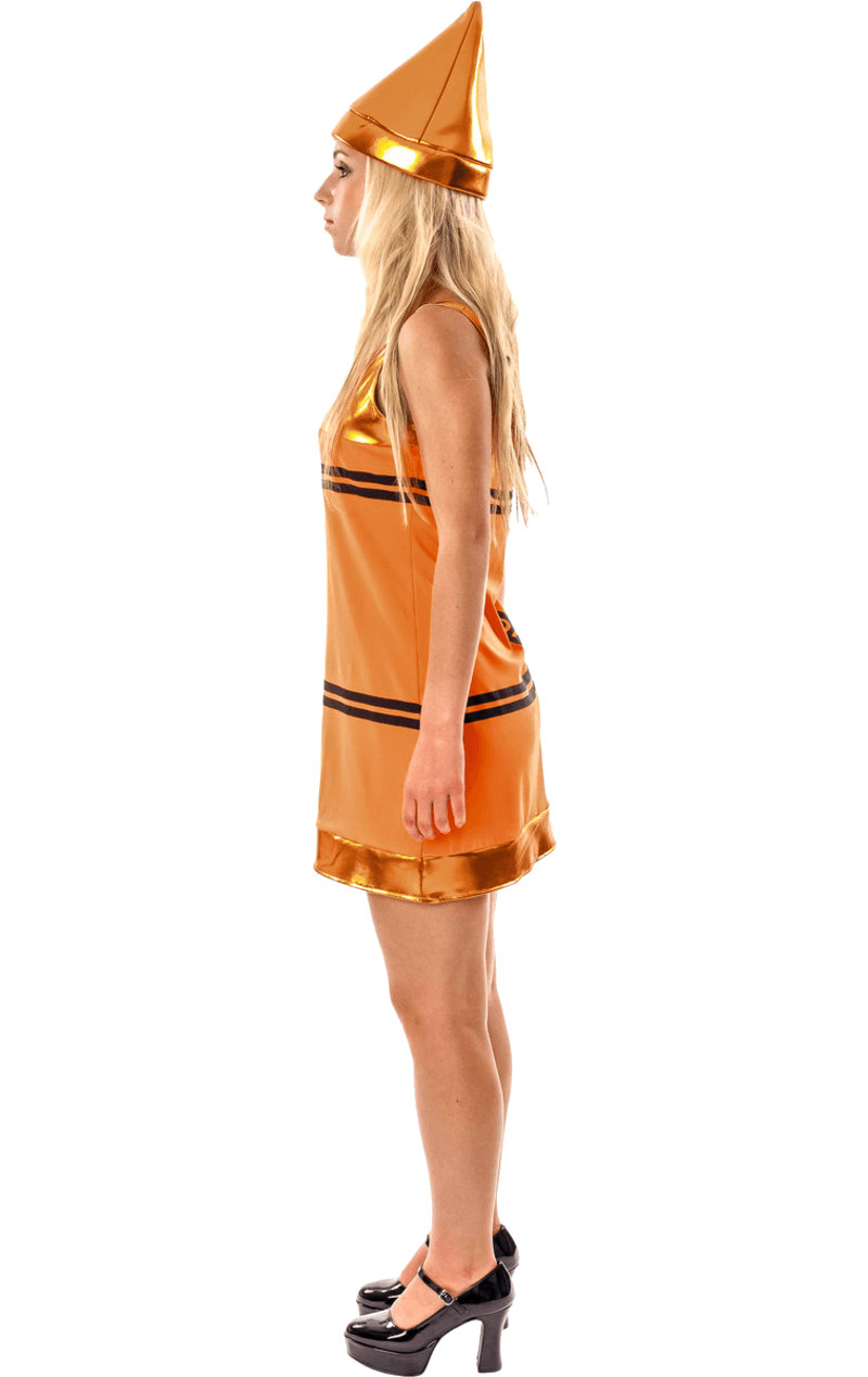 Womens Orange Crayon Costume