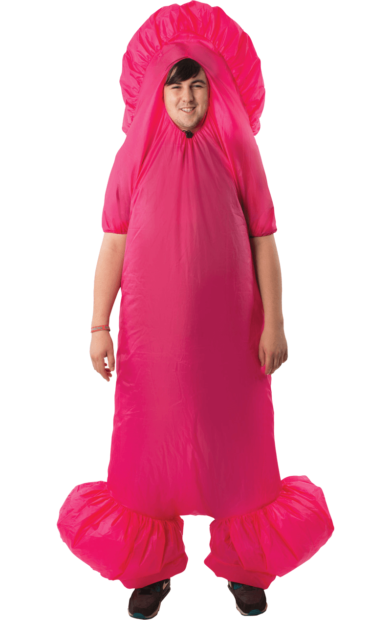 Adult Pink Inflatable Penis Stag Costume