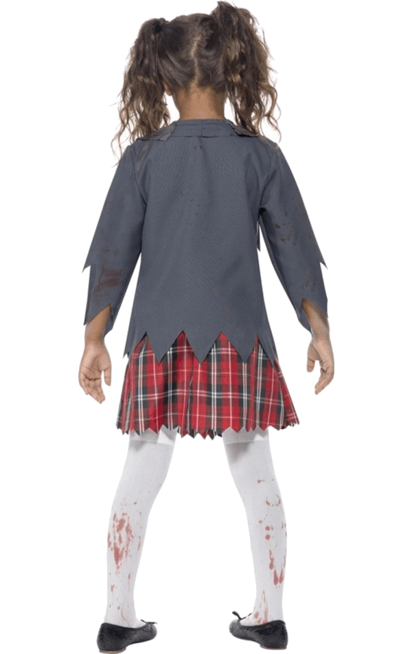 Girls Zombie Schoolgirl Halloween Costume