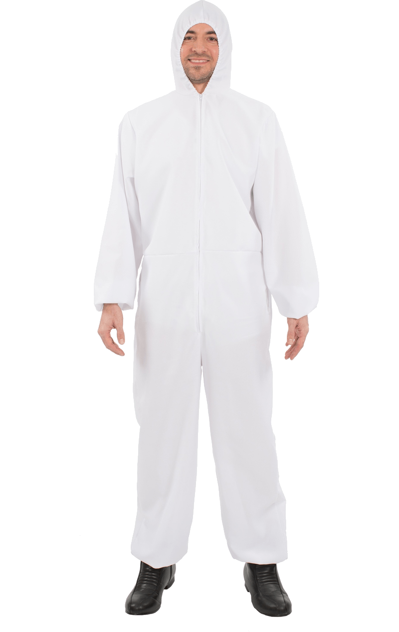 Adult White Hazmat Suit Costume