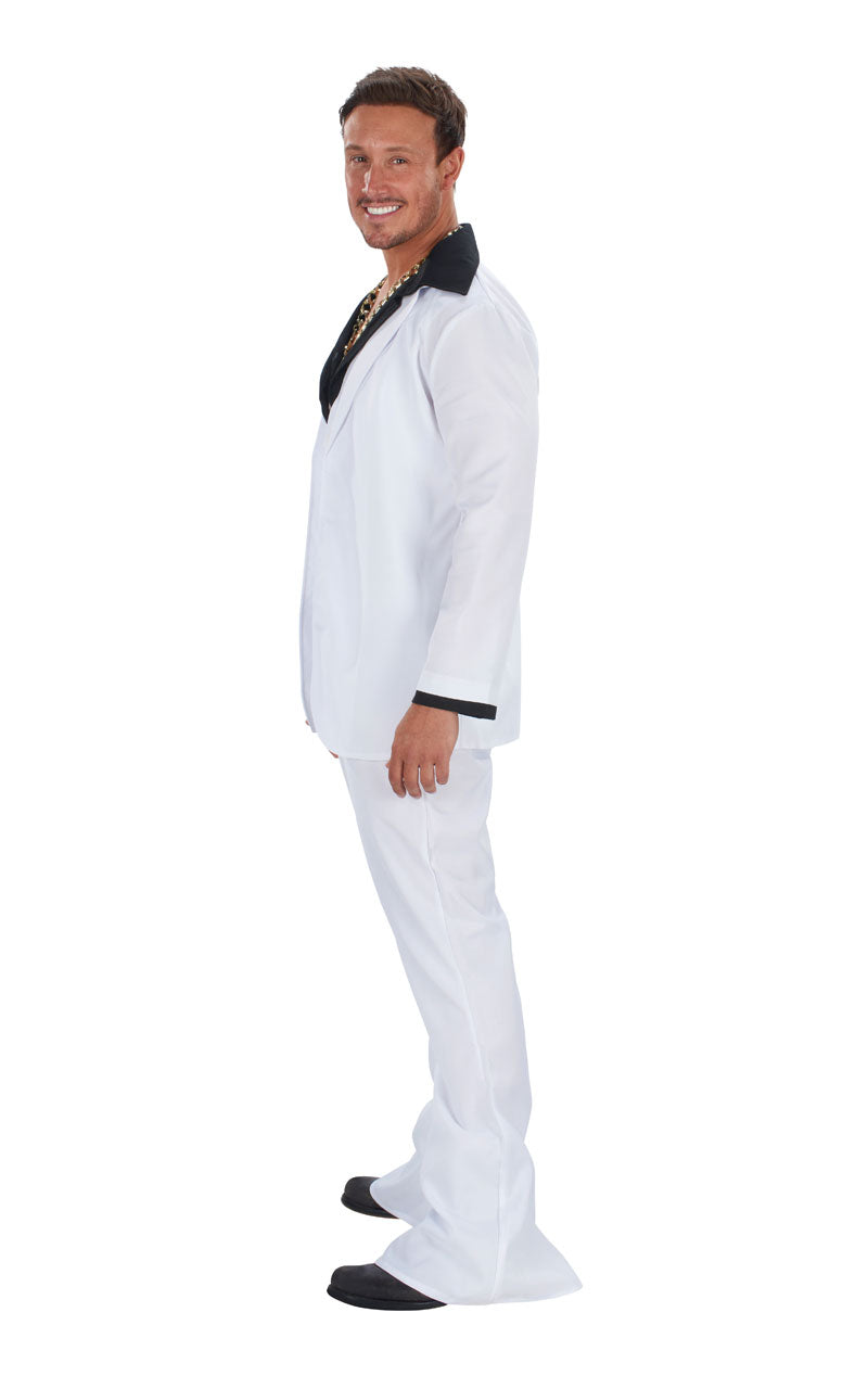 Adult White 1970s Suit Costume