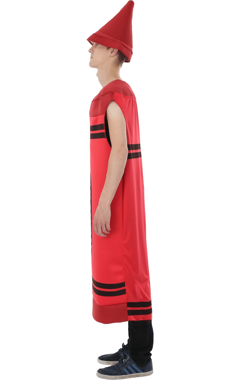 Mens Red Crayon Costume