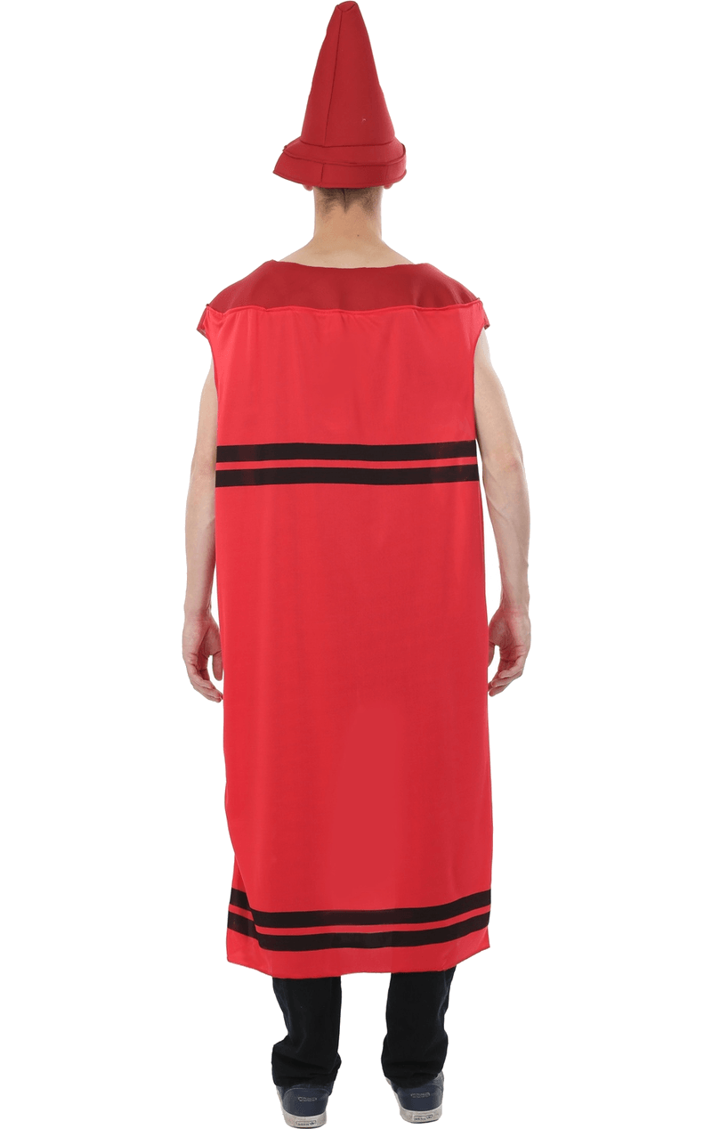 Mens Red Crayon Costume