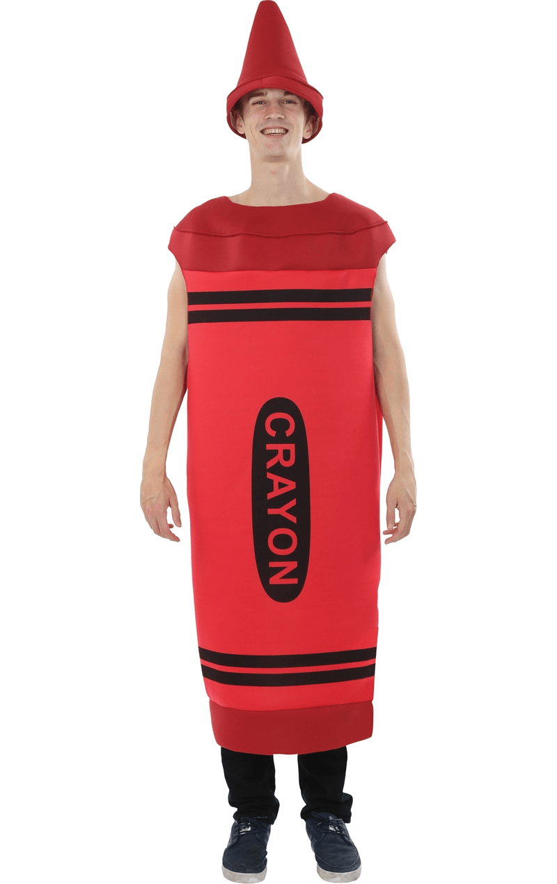 Mens Red Crayon Costume