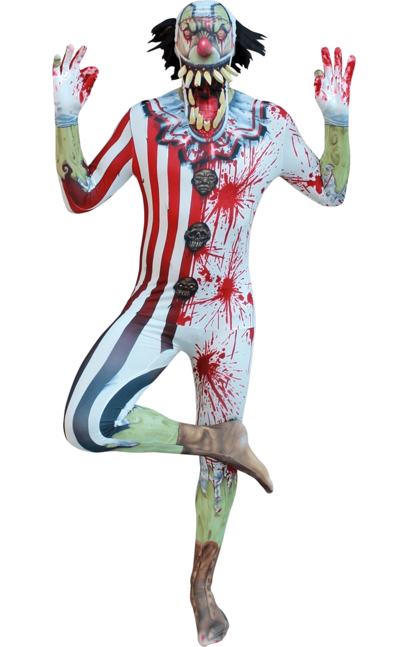 Adult Jaw Dropper Clown Morphsuit