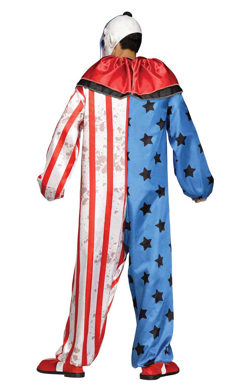 Adult Stars and Stripes Clown Costume