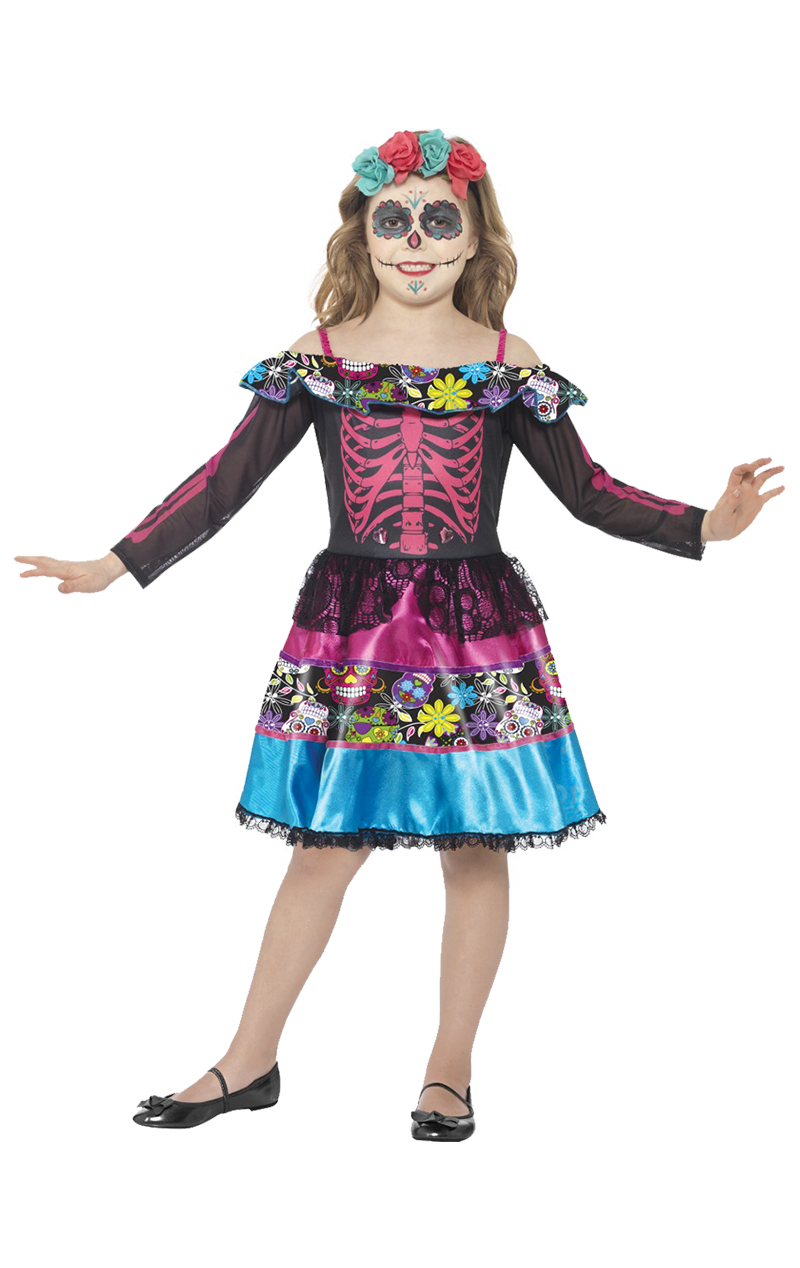 Kids Day of the Dead Sweetheart Costume