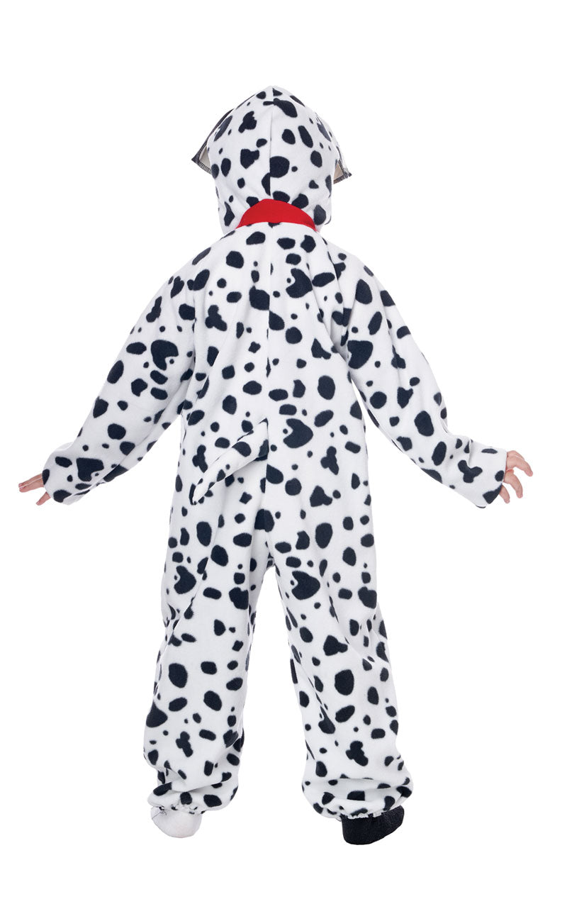 Kids Dalmatian Puppy Fleece Jumpsuit Costume