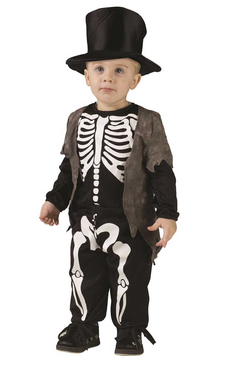 Boys Happy Skeleton Halloween Costume