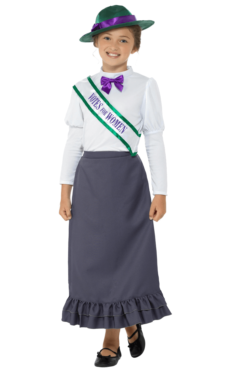 Girls Victorian Suffragette Costume