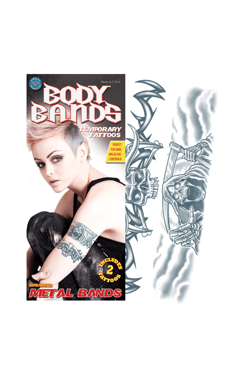 Reaper Body Band Temporary Tattoo