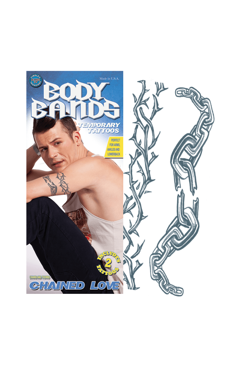 Chained Body Band Temporary Tattoo