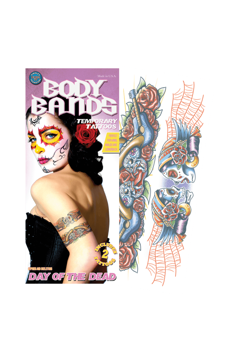 Gypsy Skull Body Band Temporary Tattoo