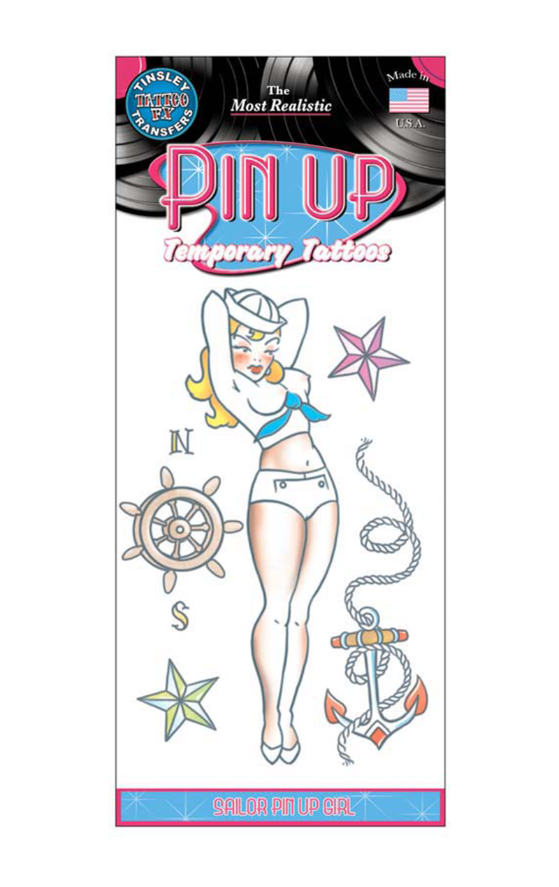 Sailor Pin Up Tattoo Transfer