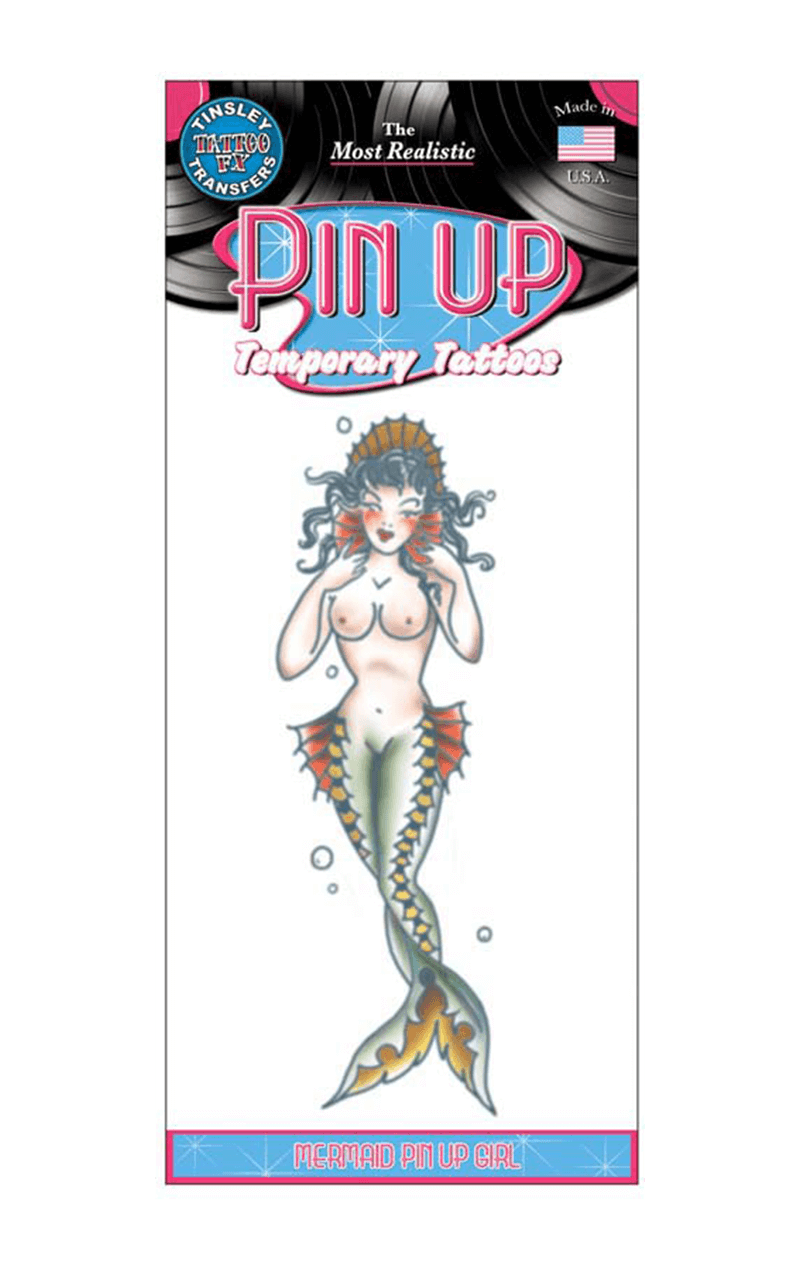 Mermaid Pin Up Tattoo Transfer