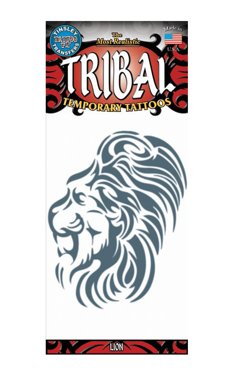 Tribal Lion Tattoo Transfer