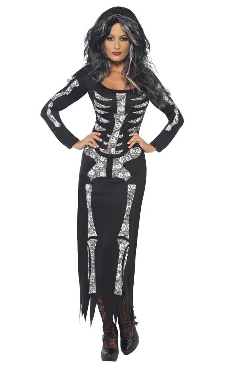 Womens Skeleton Halloween Dress