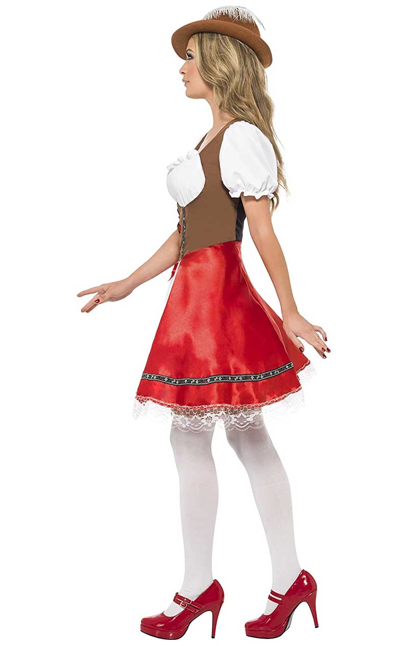 Womens Oktoberfest Red Bavarian Costume