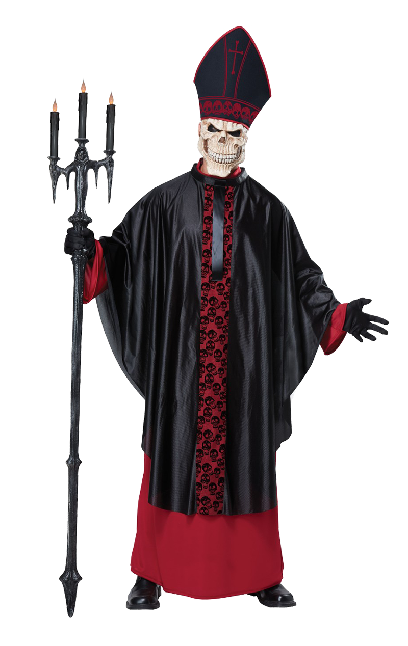 Adult Black Mass Priest Halloween Costume