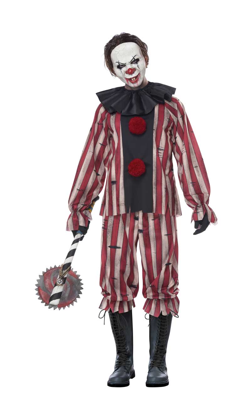 Mens Plus Size Nightmare Clown Costume