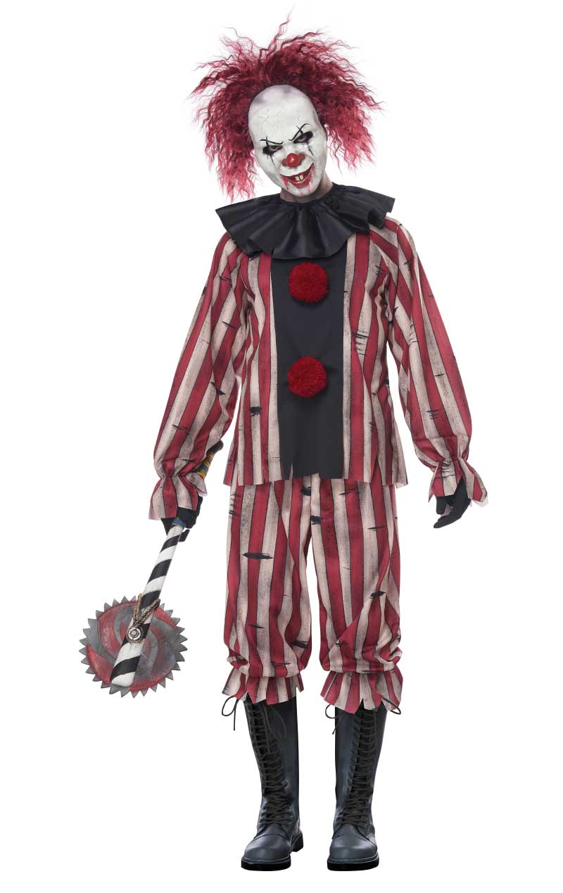 Mens Plus Size Nightmare Clown Costume