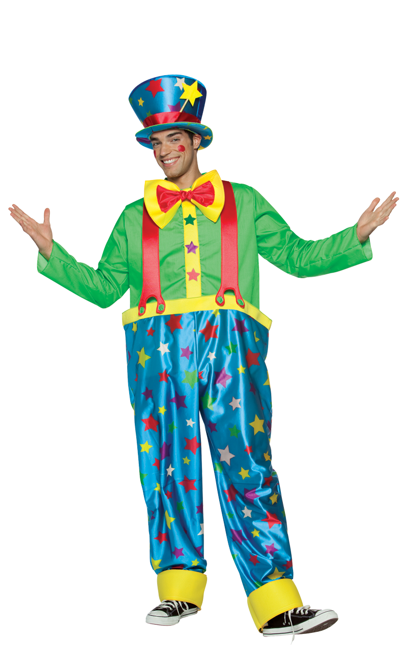 Mens Star Clown Costume
