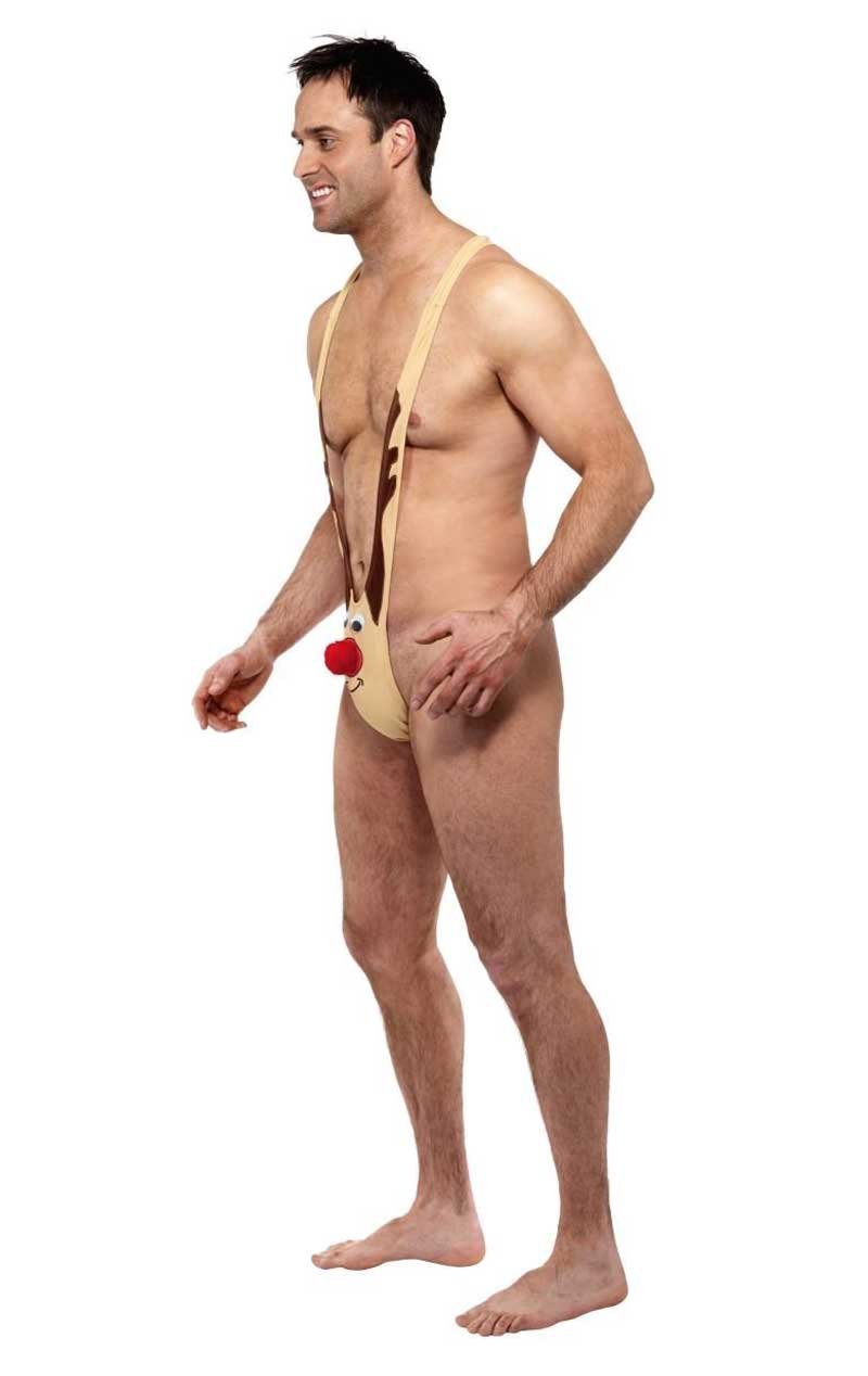 Mens Rudolph Mankini Costume